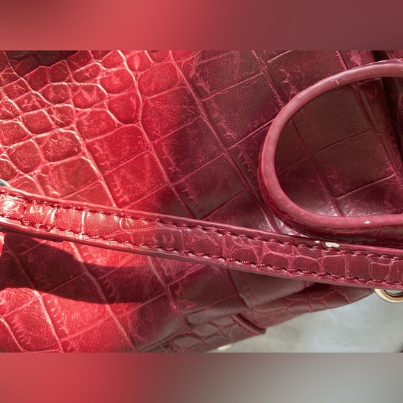 Urban Expressions Burgundy Mock Croc Mini Backpack - Picture 5 of 5